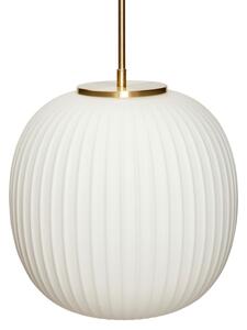 Fehér üveg függőlámpa Hübsch Serene 32 cm