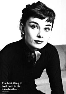 Plakát Audrey Hepburn - Quote, (59.4 x 84.1 cm)