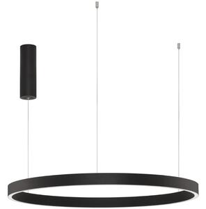 Fekete fém LED függőlámpa Nova Luce Elowen 80 cm