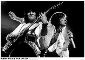 Plakát Mick Jagger and Ronnie Wood - Earls Court May 1976, (84.1 x 59.4 cm)