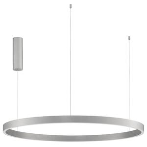 Ezüst fém LED függőlámpa Nova Luce Elowen 98 cm