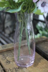 Rózsaszín üveg virágtartó váza 15cm
