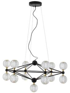 Fekete LED függőlámpa Nova Luce Belinda 89 cm