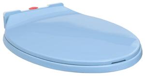 VidaXL kék ovális gyorsan szerelhető WC-ülőke lassan csukódó fedéllel