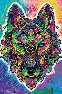 Plakát Dean Russo - Wolf Shaman Pop Art, (61 x 91.5 cm)