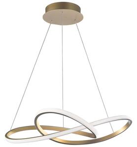 Arany fém függő LED lámpa Nova Luce Fusion 72 cm