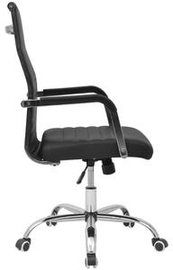 VidaXL fekete műbőr irodai szék 55 x 63 cm