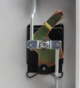 VidaXL szürke 2 ajtós acél irodai szekrény 90 x 40 x 180 cm