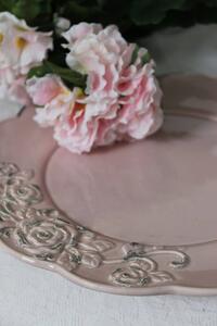 Rózsaszín vintage tányér 25cm