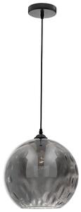 Füstszürke üveg függőlámpa Nova Luce Jerardo II. 30 cm