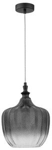 Füstszürke üveg függőlámpa Nova Luce Loni 24 cm