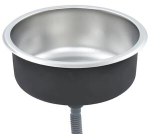 VidaXL rozsdamentes acél mosogatótálca szűrővel és bűzelzáróval