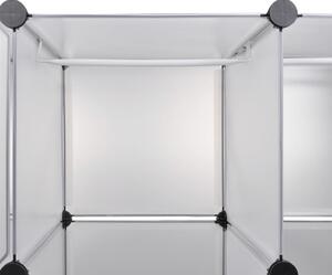 VidaXL moduláris szekrény 18 tárolórekesszel fehér 37 x 146 x 180,5 cm