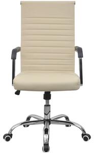 VidaXL krémszínű műbőr irodai szék 55 x 63 cm