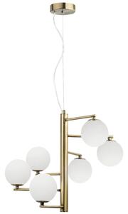 Opál fehér üveg függőlámpa Nova Luce Agrigento 45 cm