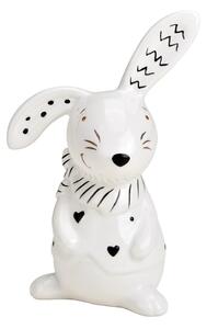 Kerámia nyuszi BUNNY FRONT 12 cm fehér