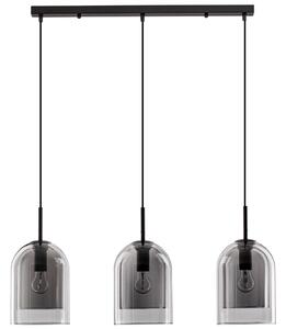 Füstszürke üveg függőlámpa Nova Luce Velúr 70 cm