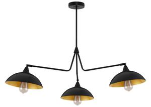 Fekete fém függőlámpa Nova Luce Mirba II. 113 cm