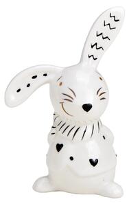 Kerámia nyuszi BUNNY BACK 10 cm fehér