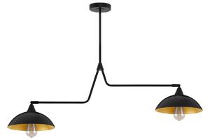 Fekete fém függőlámpa Nova Luce Mirba 113 cm