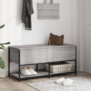 VidaXL szürke sonoma színű szerelt fa tárolópad 100 x 42,5 x 47 cm