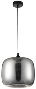 Szürke üveg függőlámpa Nova Luce Savaz II. 28 cm