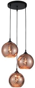 Réz üveg függőlámpa Nova Luce Blaze 35 cm