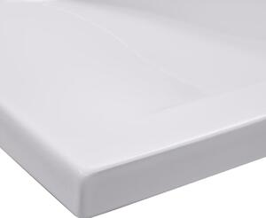 VidaXL fehér kerámia beépíthető mosdókagyló 101 x 39,5 x 18,5 cm