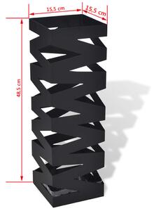 VidaXL Szögletes esőermyő / sétabot tartó 48,5 cm fekete