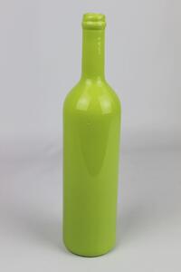 Zöld borosüveg alakú kerámia váza 32cm