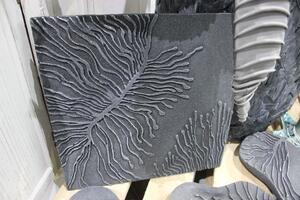 Modern fekete festmény homok dizájnnal