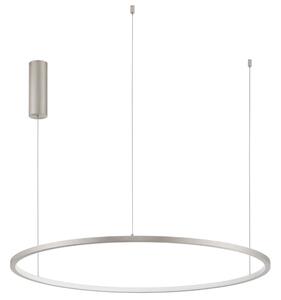 Ezüstszürke fém LED függőlámpa Nova Luce Tarquin 80 cm