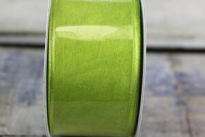 Zöld átlátszó hálós szalag 4cm