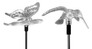 Kerti szoláris LED lámpa készlet – kolibri, pillangó