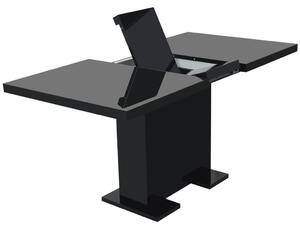 VidaXL magasfényű fekete kihúzható étkezőasztal
