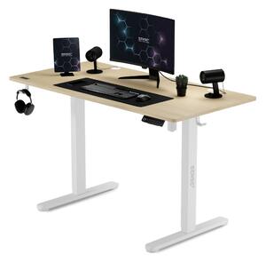 SENSE7 Állítható magasságú elektromos íróasztal Nojo 120x60cm fehér fenyő