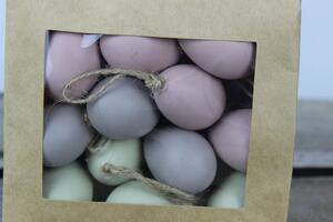 Pasztell színű vintage tojások zacskóban 4cm 24db