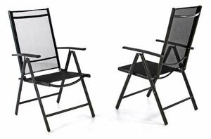 Kerti szék összecsukható GARTHEN 2 db - fekete