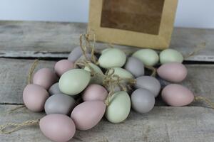 Pasztell színű vintage tojások zacskóban 4cm 24db