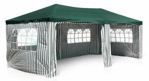 GARTHEN Kerti sátor zöld 3 x 6 m + 4 oldalfal