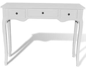 VidaXL fehér fésülködőasztal három fiókkal