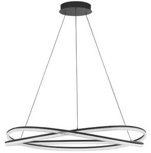Fekete fém LED függőlámpa Nova Luce Ofelia 95 cm