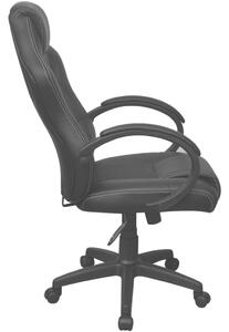 VidaXL vezetői versenyautó műbőr irodai szék fekete