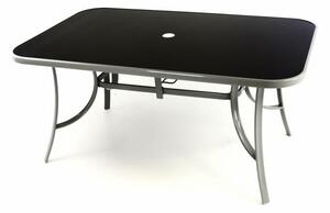 Kerti asztal Garth 150 x 89 x 72 cm acél/üveg