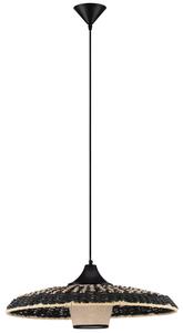 Fekete-bézs rattan függőlámpa Nova Luce Mérete 61 cm