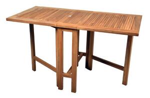 Kerti összecsukható asztal DIVERO 130 x 65 cm - teak fa