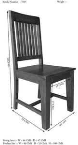 Massziv24 - CAMBRIDGE Széles háttámlás szék, akácfa, nugát, tömörfa 6 darabos szett