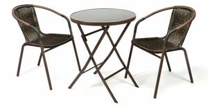 GARTHEN Kerti bútor készlet asztal + 2 szék