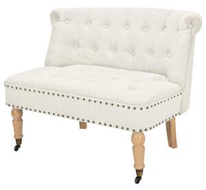 VidaXL fehér szövet, 2-személyes kanapé 94 x 67 x 76 cm