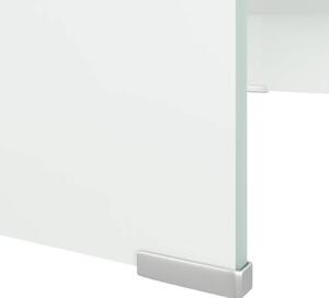 VidaXL Fehér üveg TV/monitor állvány 70x30x13 cm